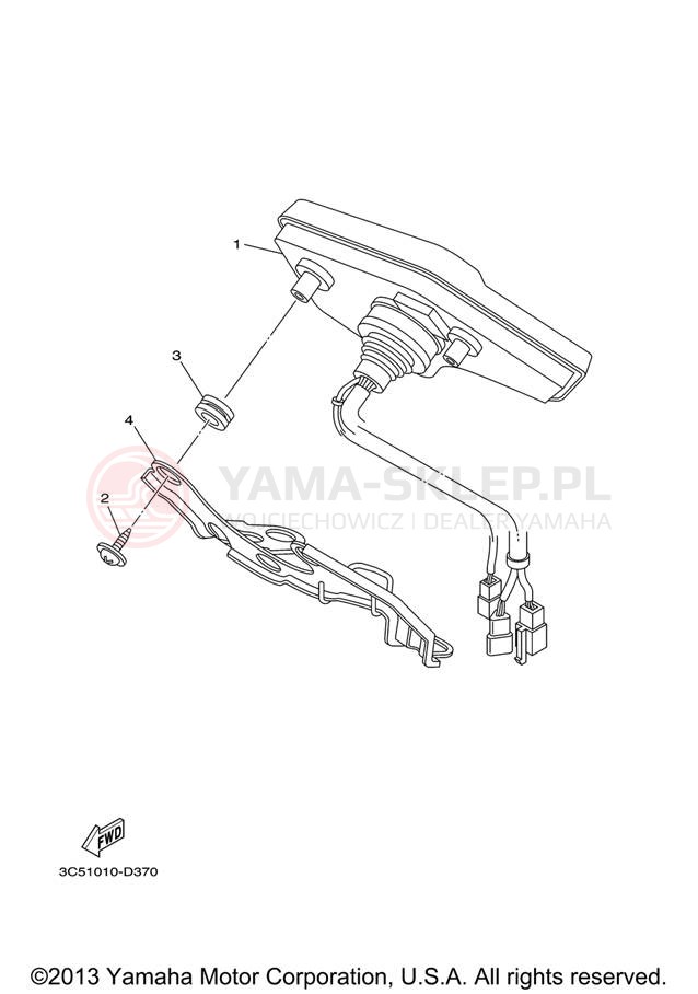 Schemat "licznik" do Yamaha XT250 XT250X/XT250XC