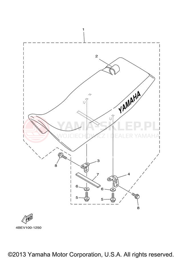 Schemat "siedzenie" do Yamaha XT225 XT225V/XT225VC