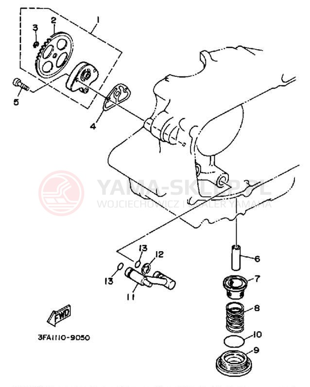 Schemat "Pompa olejowa" do Yamaha BREEZE YFA1B