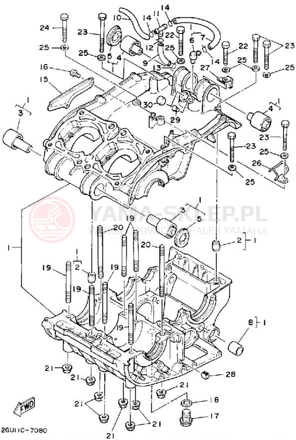Schemat "Obudowa silnika" do Yamaha BANSHEE YFZ350D_MN