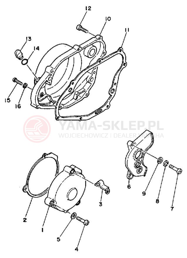 Schemat "Pokrywa silnika" do Yamaha WR500ZD