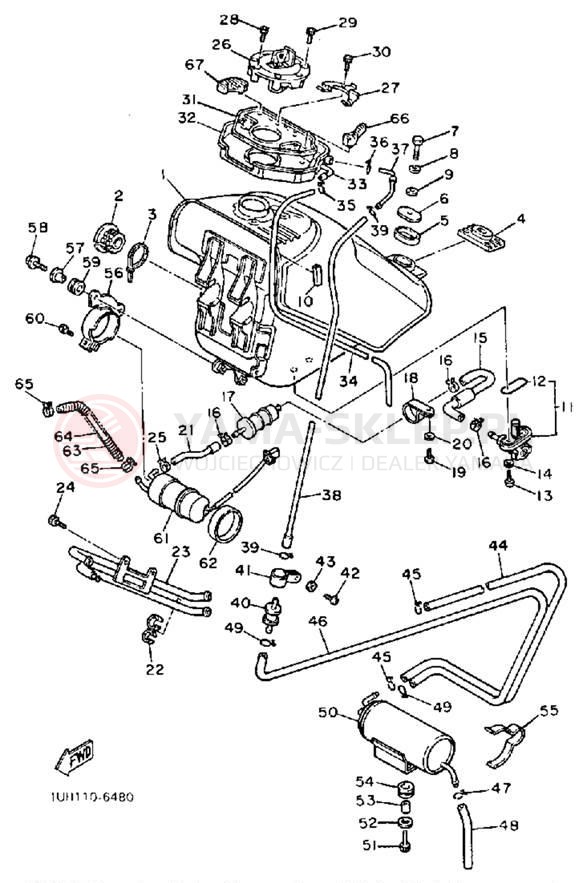 Schemat "zbiornik paliwa" do Yamaha FAZER FZX700SC/FZX700S