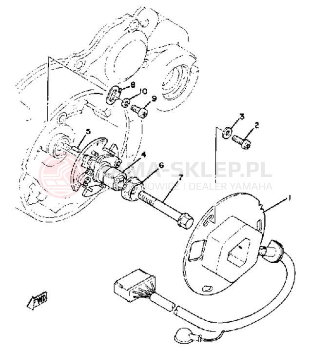 Schemat "Układ zapłonowy" do Yamaha XS750SF