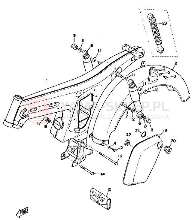 Schemat "Rama- siedzenie tył" do Yamaha G6S