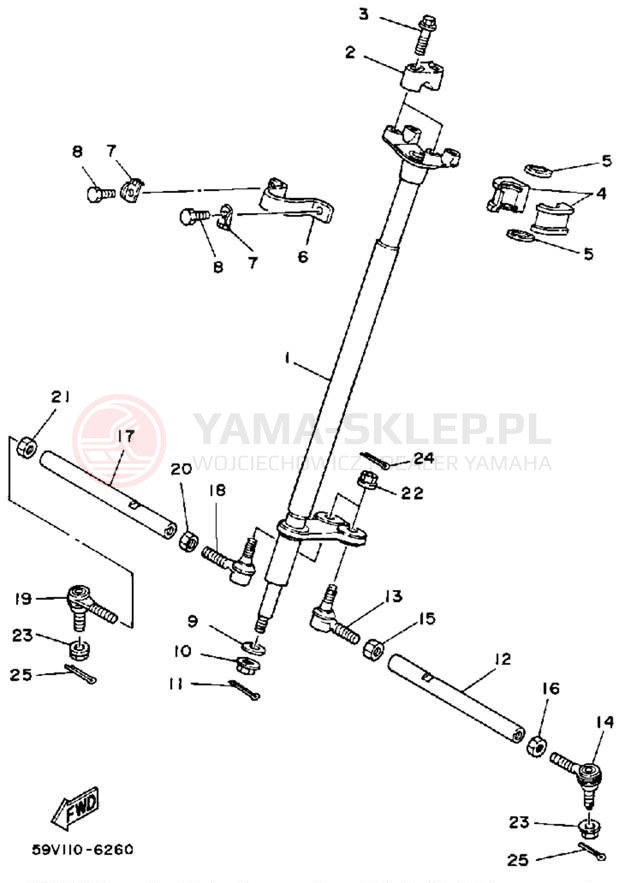 Schemat "Półki zawieszenia" do Yamaha MOTO-4 YFM350ERW