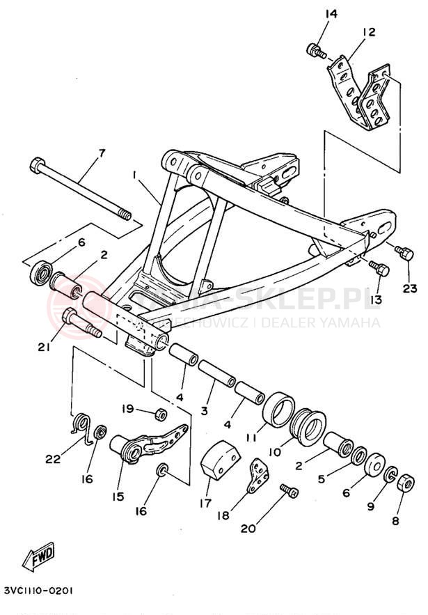 Schemat "wahacz" do Yamaha RT180D