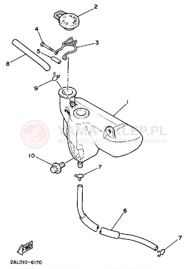 Schemat "Miska olejowa" do Yamaha YSR50T