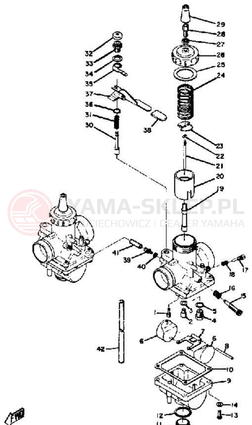 Schemat "Gaźnik" do Yamaha DS7