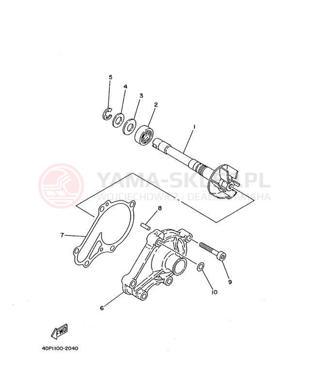 Schemat "Pompa wody" do Yamaha TZ250L