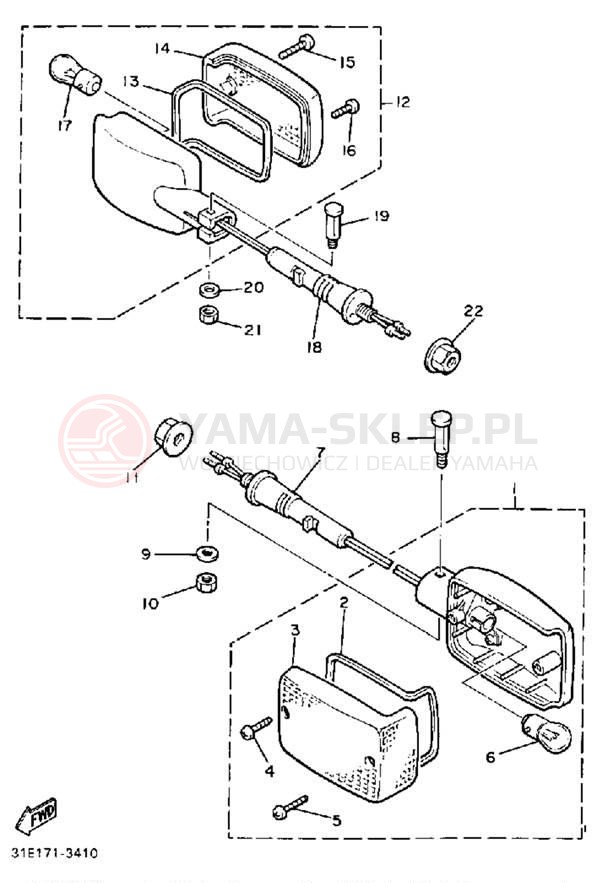 Schemat "kierunkowskazy" do Yamaha SECA XJ900RK