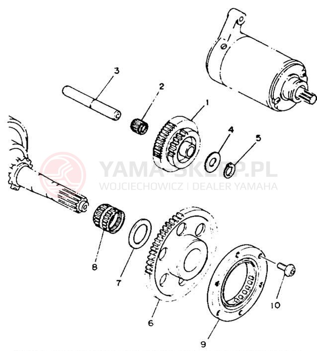 Schemat "rozrusznik" do Yamaha WARRIOR YFM350XB_M