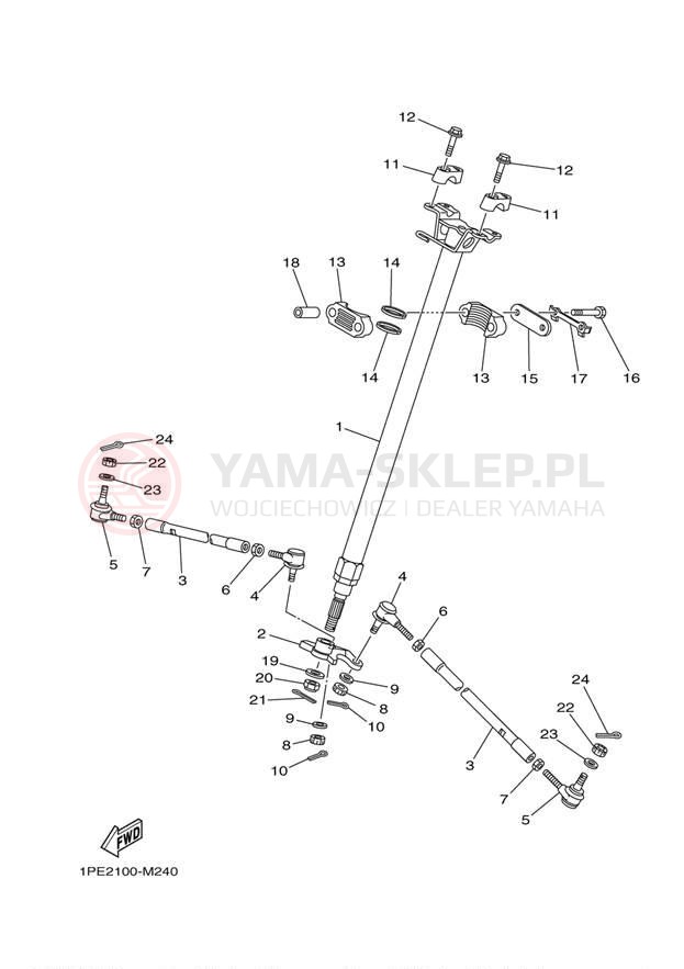 Schemat "Półki zawieszenia" do Yamaha RAPTOR 700 YFM7RDW