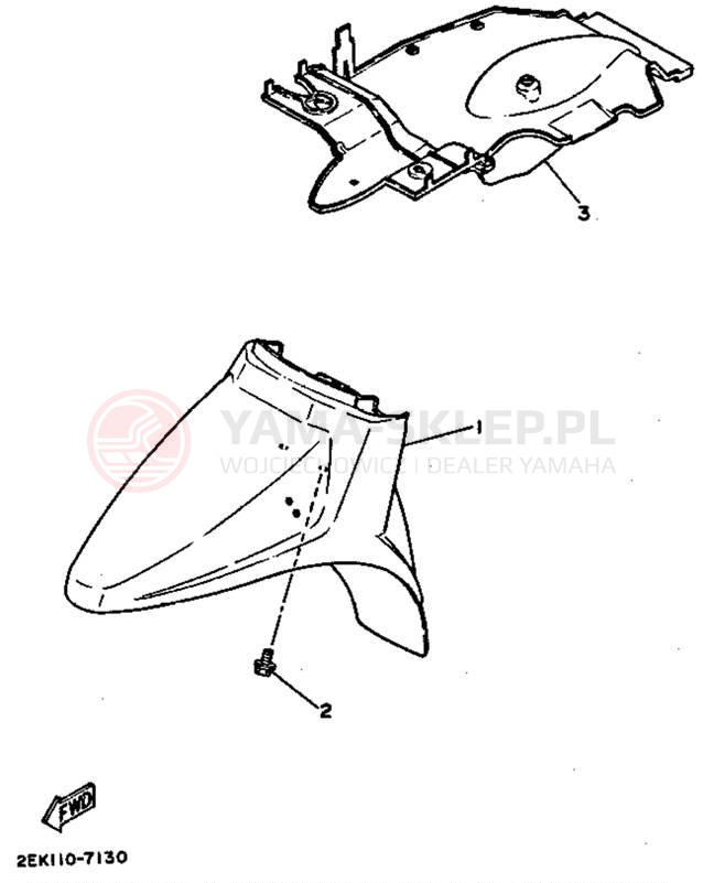 Schemat "błotnik" do Yamaha RAZZ SH50D