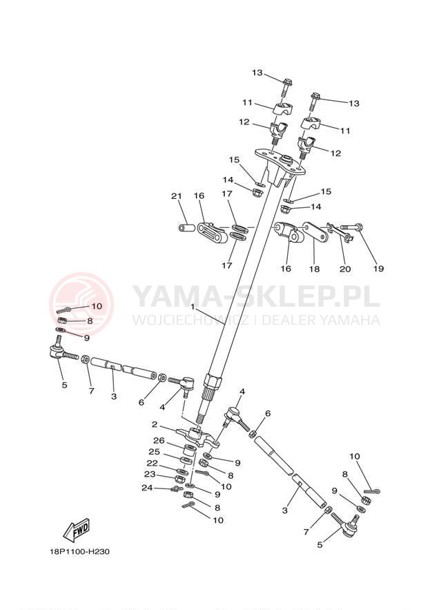 Schemat "Półki zawieszenia" do Yamaha YFZ450R YFZ45RBW/YFZ45RBL