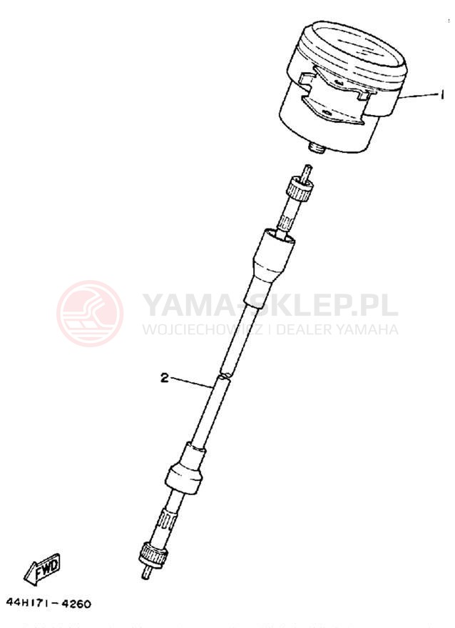 Schemat "licznik" do Yamaha TRIALS TY350N