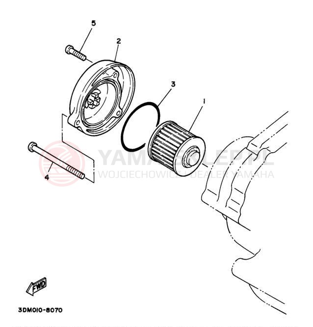 Schemat "Filtr oleju" do Yamaha VIRAGO 250 XV250JC/XV250J