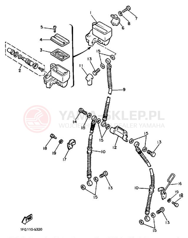 Schemat "Pompa hamulcowa przednia" do Yamaha MAXIM XJ700S/XJ700SC