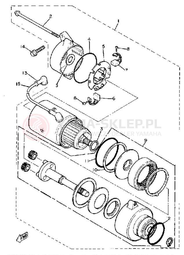 Schemat "rozrusznik" do Yamaha XV920RJ