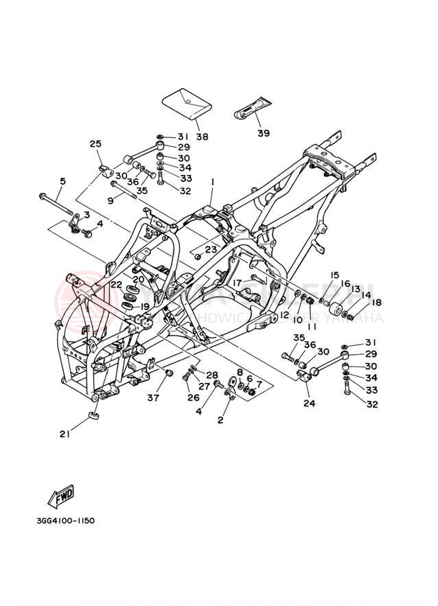 Schemat "rama" do Yamaha BANSHEE SP YFZ350SPV