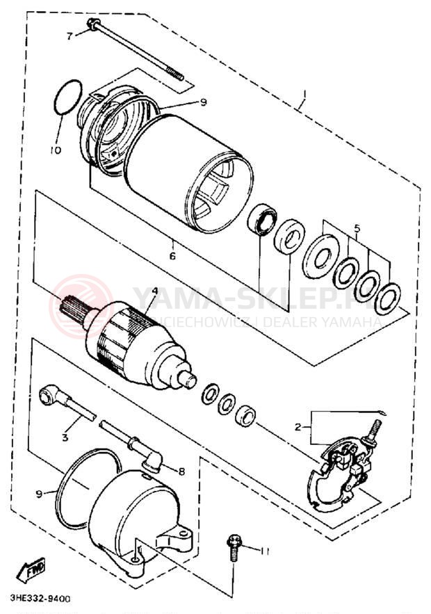 Schemat "rozrusznik" do Yamaha FZR600RB