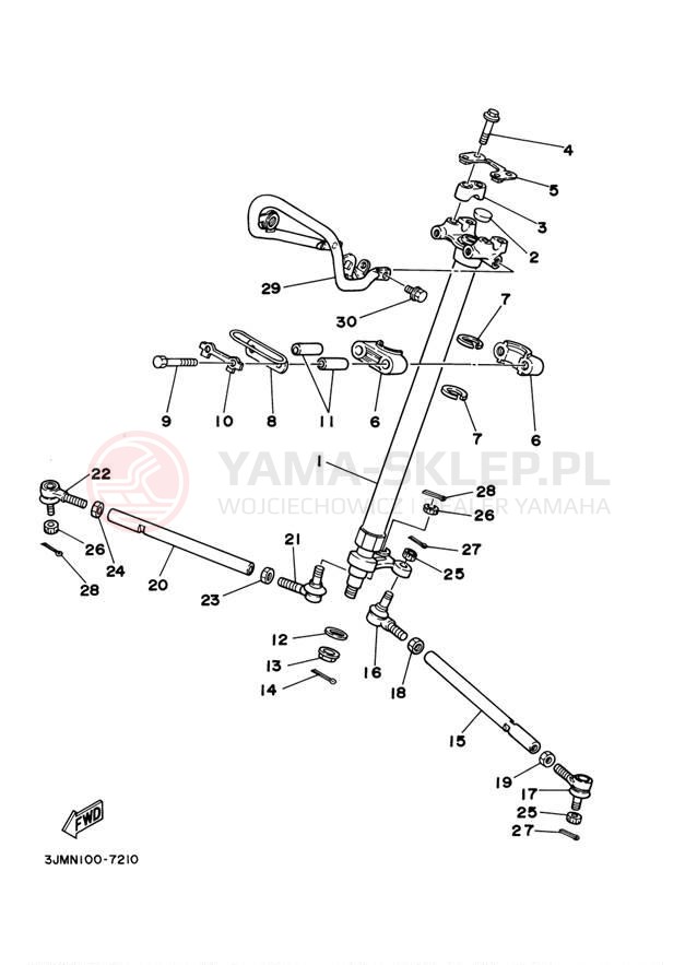 Schemat "Półki zawieszenia" do Yamaha BLASTER YFS200N