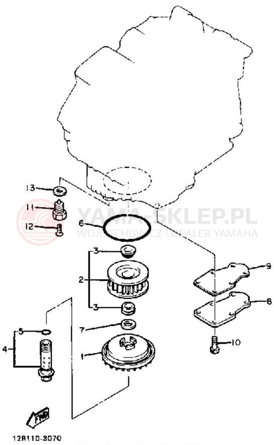 Schemat "Filtr oleju" do Yamaha XS400K