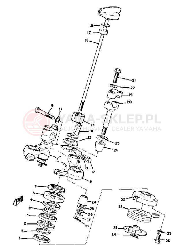 Schemat "Półki zawieszenia" do Yamaha DS7