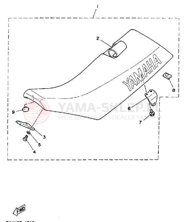 Schemat "siedzenie" do Yamaha YZ125D1