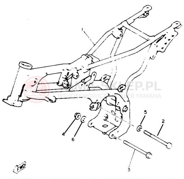 Schemat "rama" do Yamaha Y-ZINGER PW80E