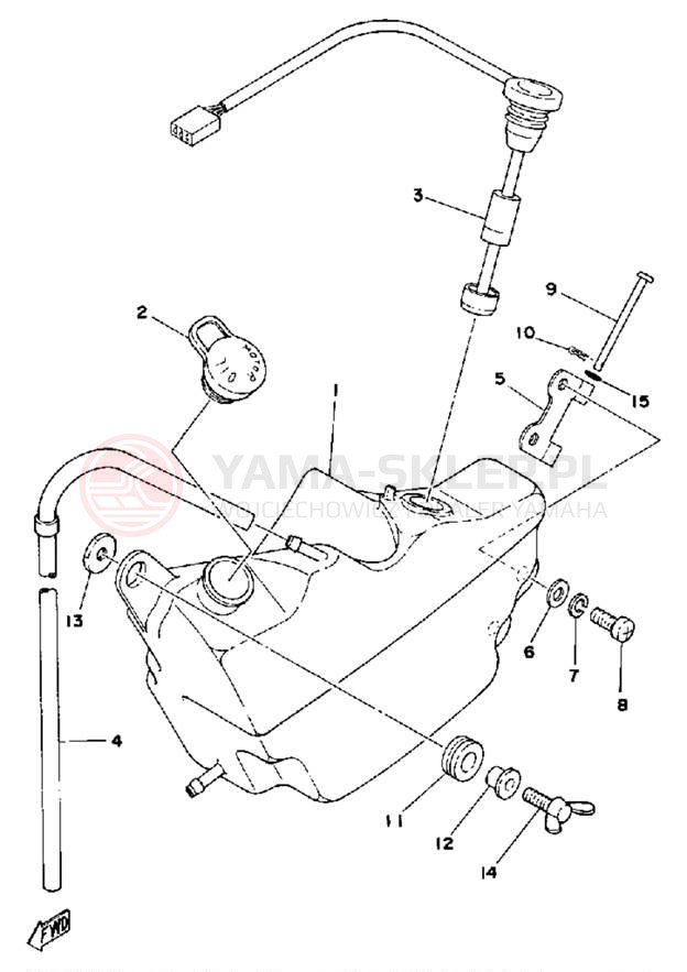 Schemat "Miska olejowa" do Yamaha DT175F
