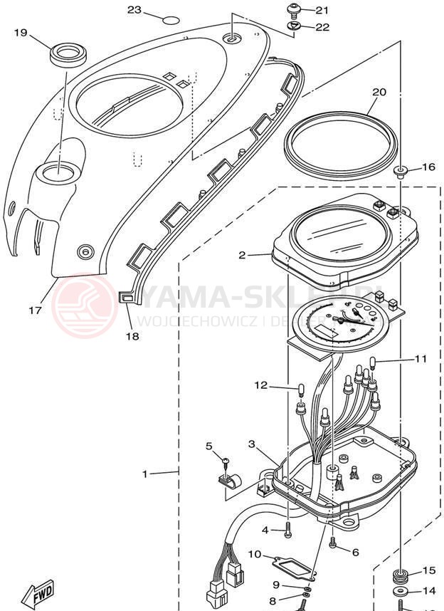 Schemat "licznik" do Yamaha ROAD STAR XV1600AP/XV1600APC