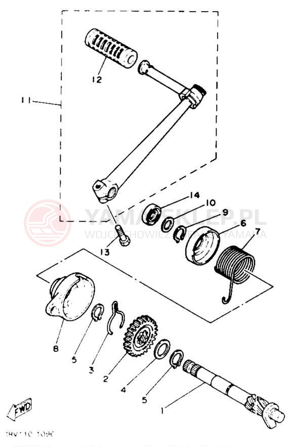 Schemat "rozrusznik" do Yamaha Y-ZINGER PW80B