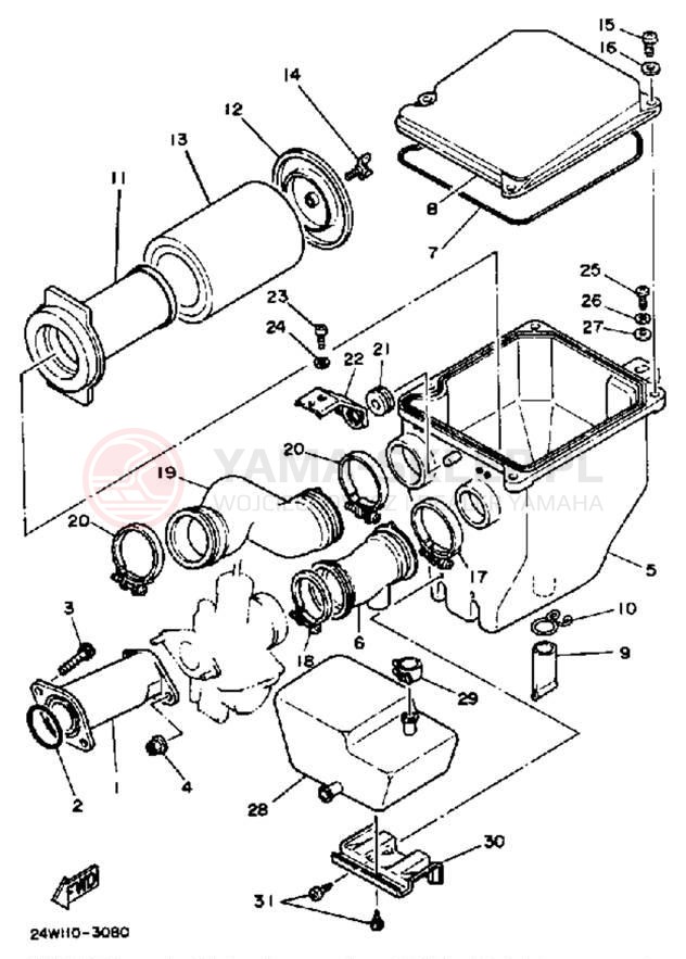 Schemat "Filtr powietrza" do Yamaha YTM200EL