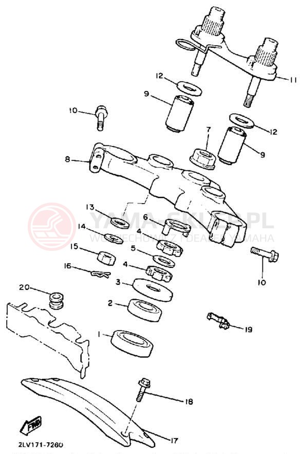 Schemat "Półki zawieszenia" do Yamaha XVZ13U/XVZ13UC