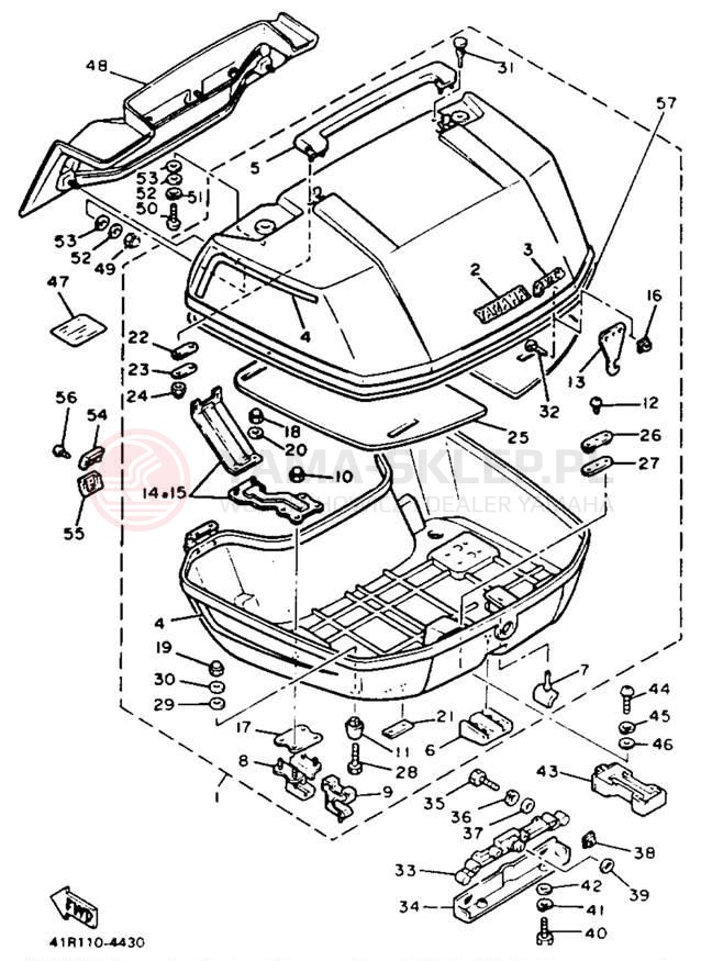 Schemat "schowek" do Yamaha XVZ12DL/XVZ12DKC2