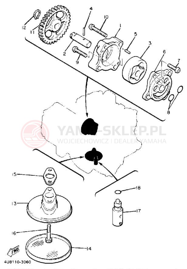 Schemat "Pompa olejowa" do Yamaha FZ600T/FZ600TC