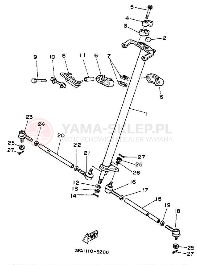 Schemat "Półki zawieszenia" do Yamaha BREEZE YFA1W