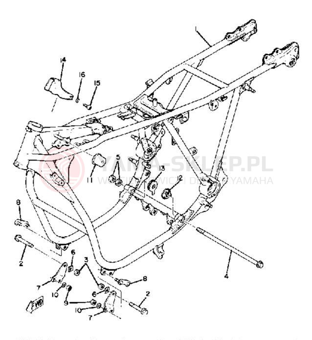 Schemat "rama" do Yamaha XS850LG