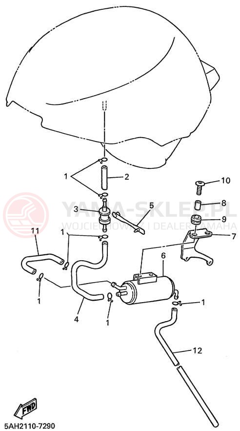 Schemat "zbiornik paliwa" do Yamaha YZF600R YZF600RL/YZF600RLC