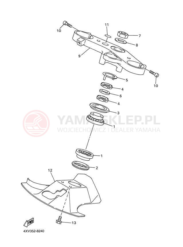 Schemat "Półki zawieszenia" do Yamaha R1 YZFR1M/YZFR1MC