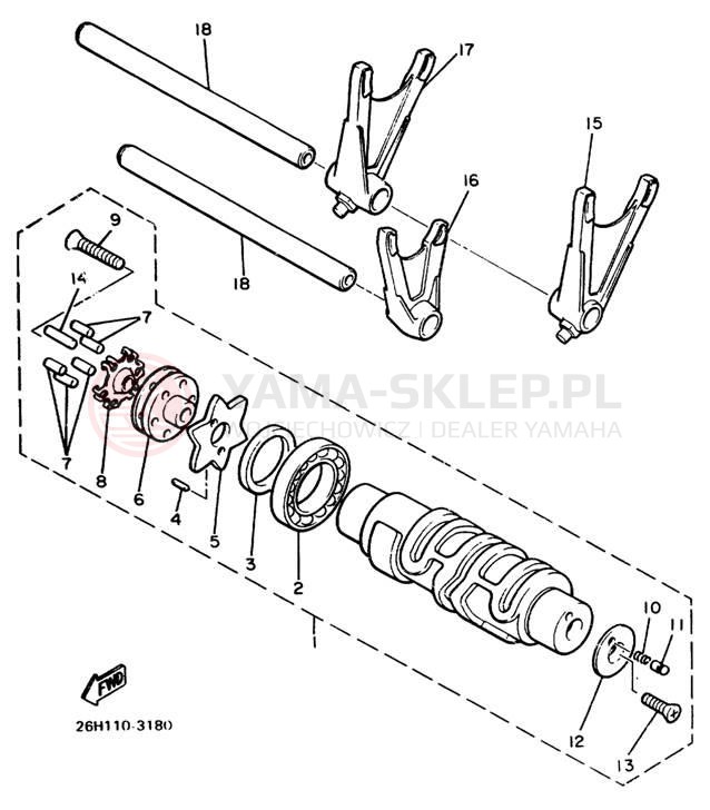 Schemat "Wodziki, automat" do Yamaha XVZ13DT/XVZ13DTC