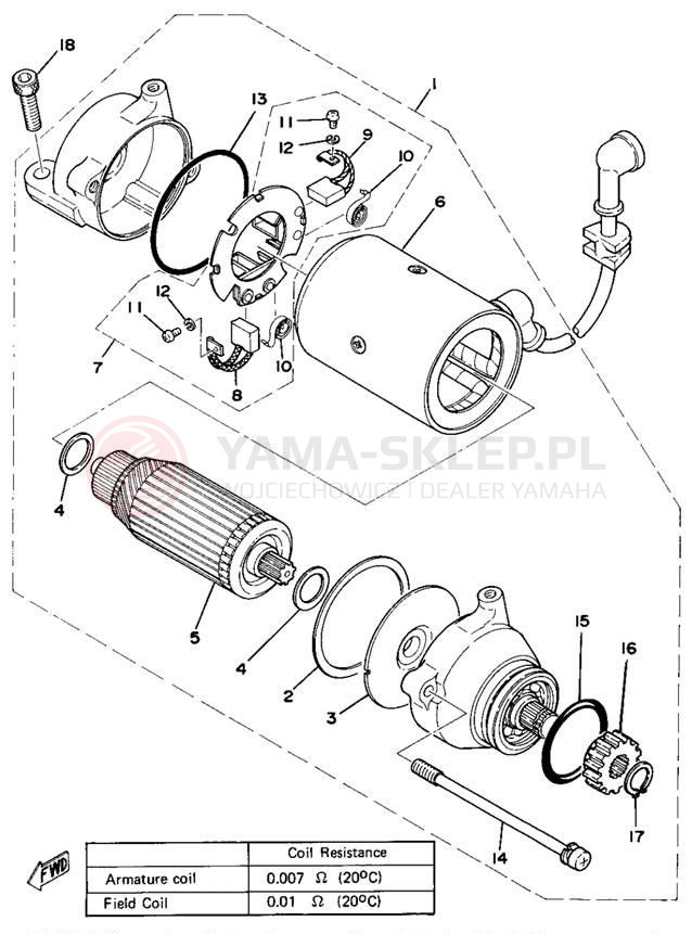 Schemat "rozrusznik" do Yamaha XS750E