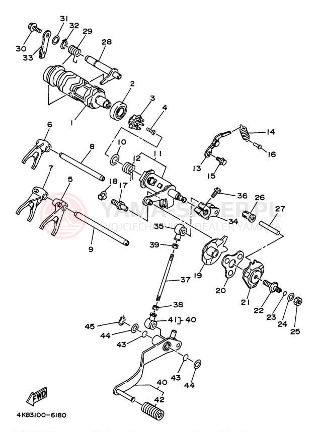 Schemat "Wodziki, automat" do Yamaha BIG BEAR 4WD YFM350FWBJ_MNH