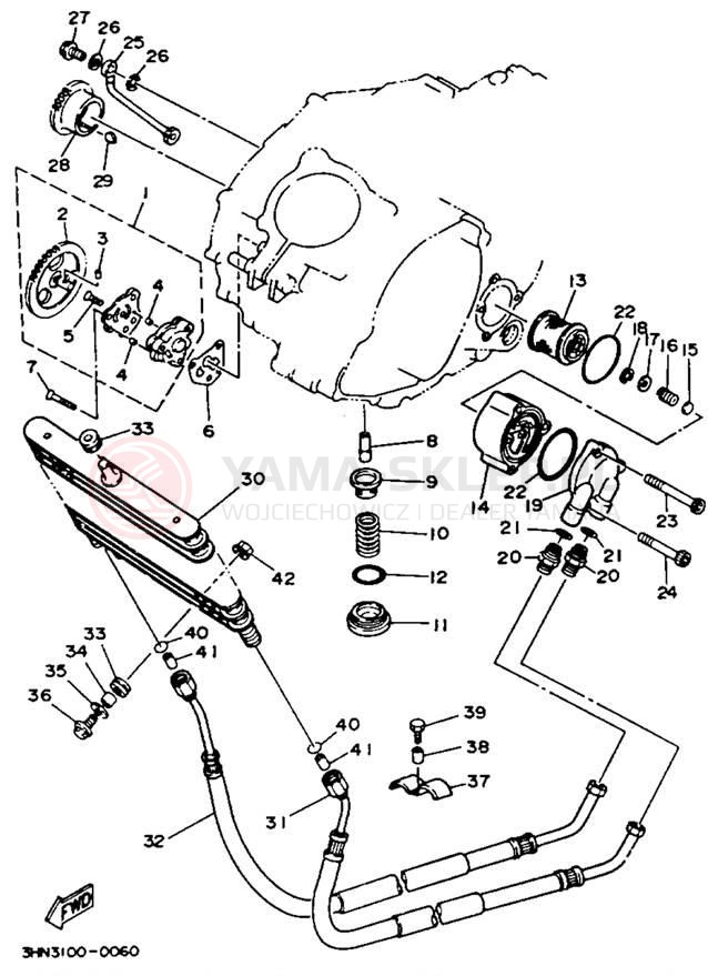 Schemat "Pompa olejowa" do Yamaha BIG BEAR 4WD YFM350FWE