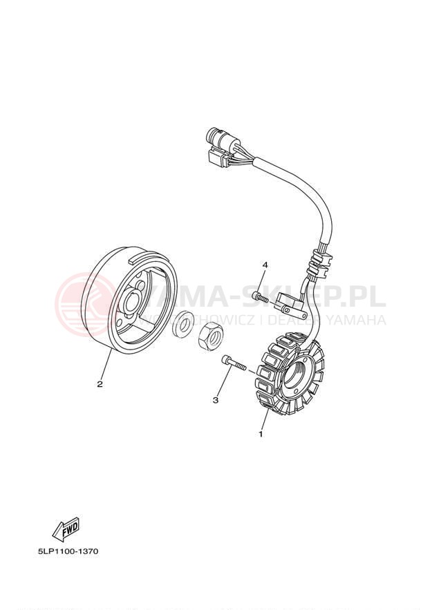 Schemat "prądnica" do Yamaha 660R RAPTOR YFM660RP