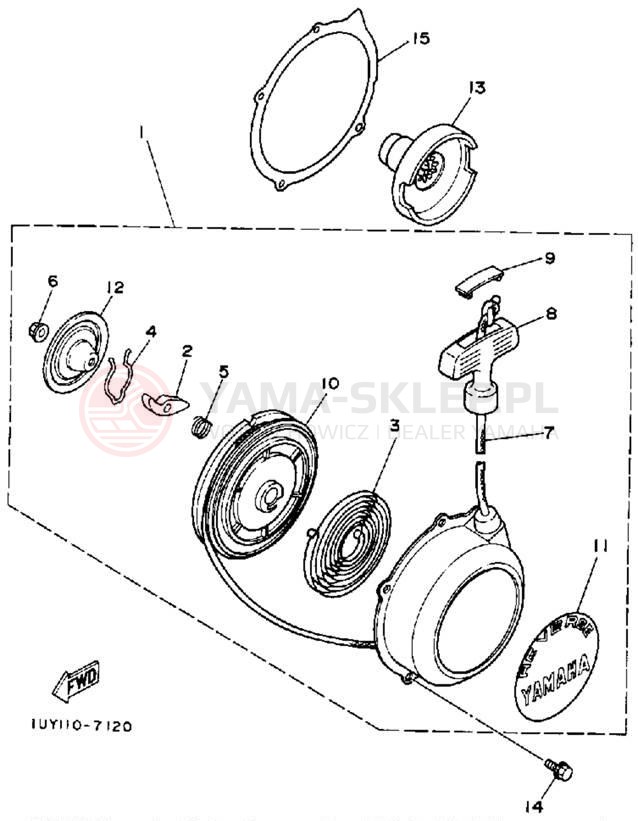Schemat "starter" do Yamaha MOTO-4 YFM350ERD