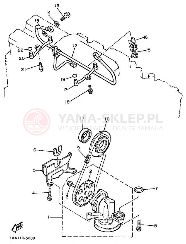 Schemat "Pompa olejowa" do Yamaha MAXIM X XJ700XS/XJ700XSC