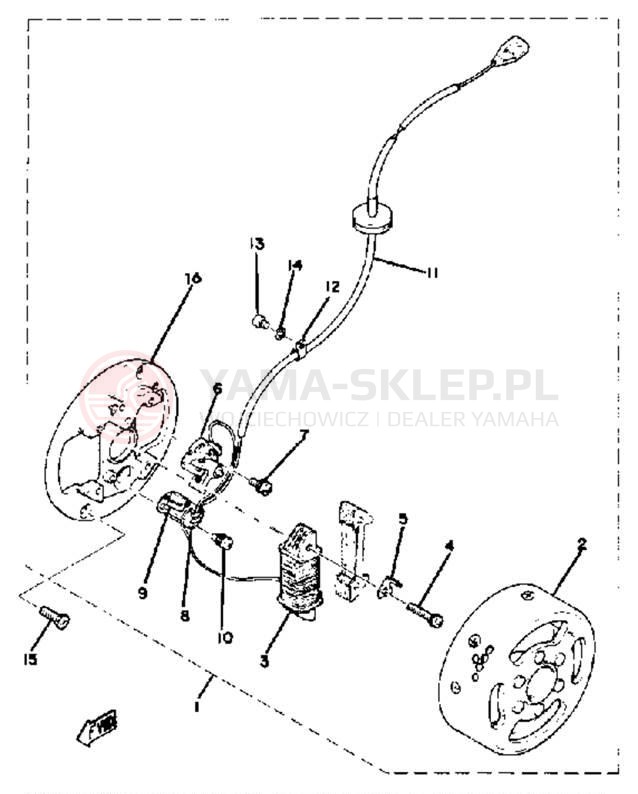 Schemat "Układ zapłonowy" do Yamaha GTMXC/GT80C