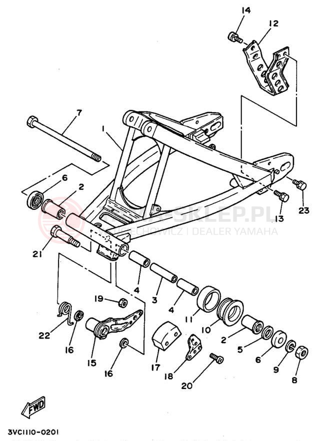 Schemat "wahacz" do Yamaha RT180A