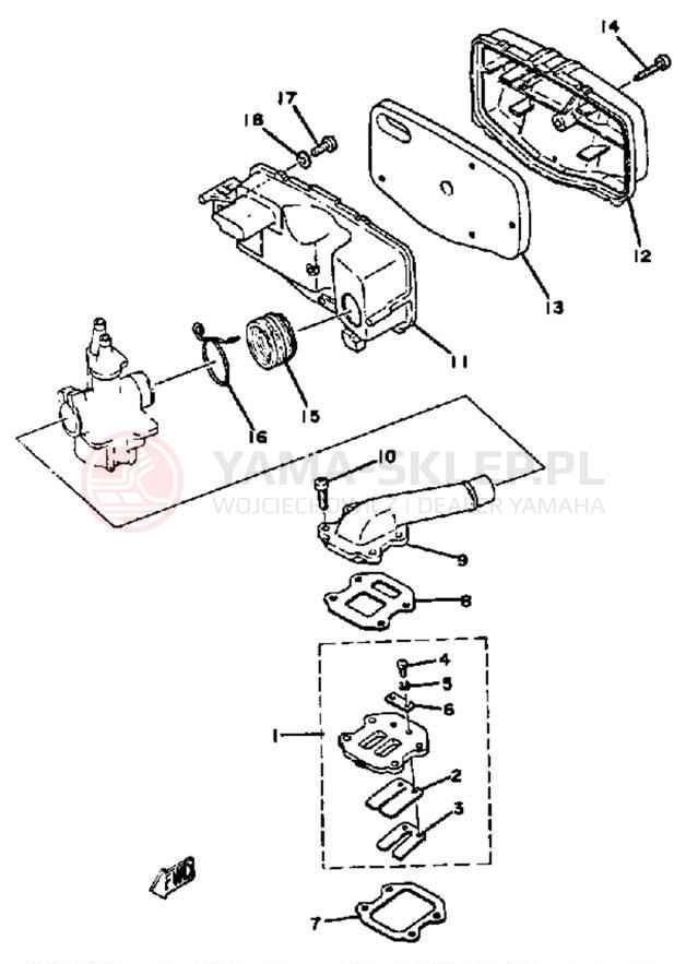 Schemat "Filtr powietrza" do Yamaha YAMAHOPPER QT50S